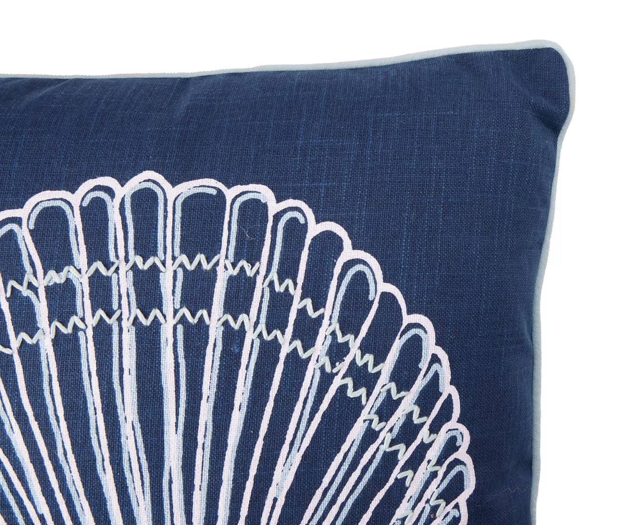 Grecian Getaway Navy Seashell Square Throw Pillow 2 Grecian Getaway Navy Seashell Square Throw Pillow - Image 2