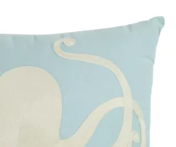 Sterling Blue & White Octopus Square Throw Pillow -Real Living 810593672 2 A8