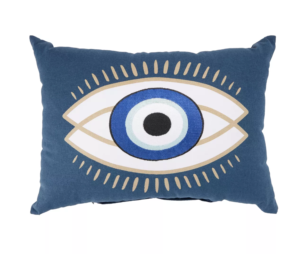 Grecian Getaway Sargasso Sea Blue Evil Eye Rectangle Throw Pillow 1 Grecian Getaway Sargasso Sea Blue Evil Eye Rectangle Throw Pillow