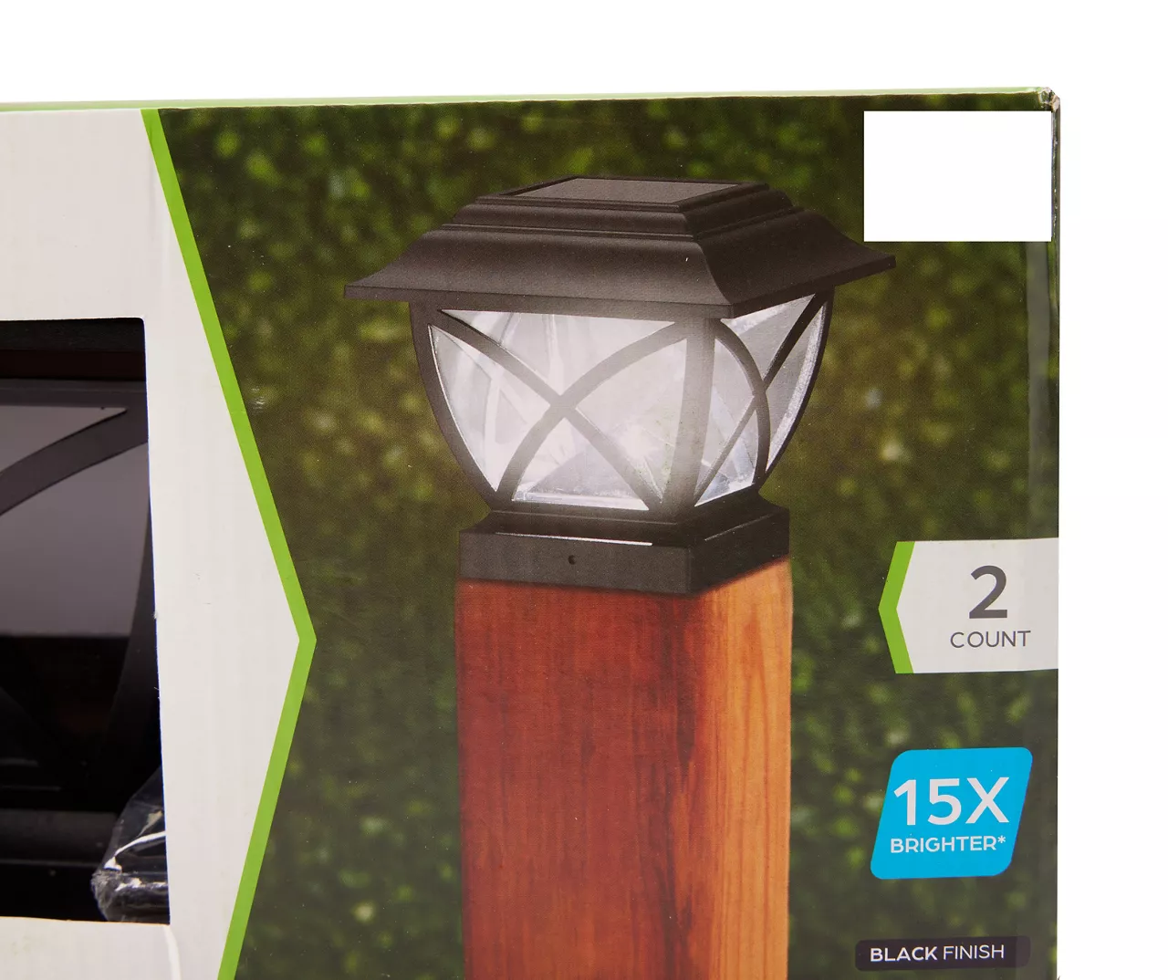 Black Finish LED Solar Post Light Set, 2-Pack 2 Black Finish LED Solar Post Light Set, 2-Pack - Image 2