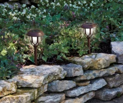 Brown Windowpane 8-Piece LED Solar Pathway Light Set -Real Living 810594026 A8 2
