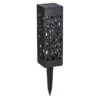 Black Cut-Out Geometric 8-Piece Solar Pathway Light Set