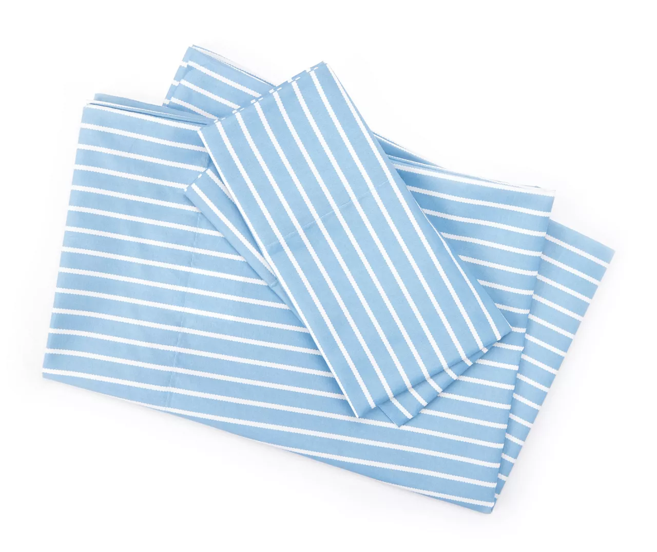 Real Living Blue & White Stripe Microfiber Sheet Set 2 Real Living Blue & White Stripe Microfiber Sheet Set - Image 2