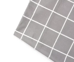 Real Living Gray & White Windowpane Microfiber Sheet Set -Real Living 810594267 810592851 810592820 810592819 810594268 A8 1