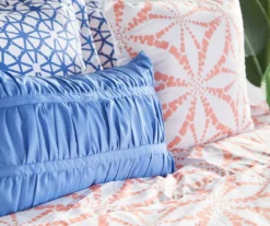 Real Living Coral & Blue Geometric Floral Bed-in-a-Bag Set -Real Living 810594274 810593105 810593104 810593108 A8 4
