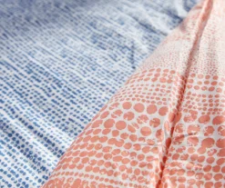 Real Living Coral & Blue Geometric Floral Bed-in-a-Bag Set -Real Living 810594274 810593105 810593104 810593108 A8 6