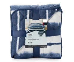 Real Living Grecian Getaway Navy & White Tie-Dye Stripe Reversible Microfiber Quilt 7 Real Living Grecian Getaway Navy & White Tie-Dye Stripe Reversible Microfiber Quilt -Real Living 810595669 1 A8