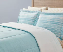 Real Living Grecian Getaway Aqua Stripe & Dot Reversible Comforter Set -Real Living 810595801 B0 1