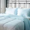 Real Living Grecian Getaway Aqua Stripe & Dot Reversible Comforter Set