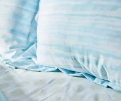 Grecian Getaway Aqua Stripe & Dot Queen 9-Piece Reversible Comforter Set -Real Living 810595803 810595801 A8 5 1