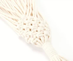 Bohemian Farmhouse Ivory Macrame Wall Plant Pocket -Real Living 810602515 A8 2