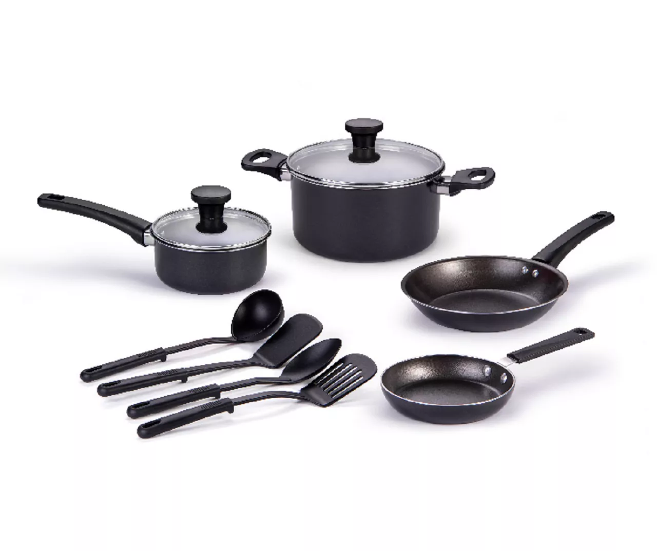 Black Non-Stick 10-Piece Cookware Set 1 Black Non-Stick 10-Piece Cookware Set