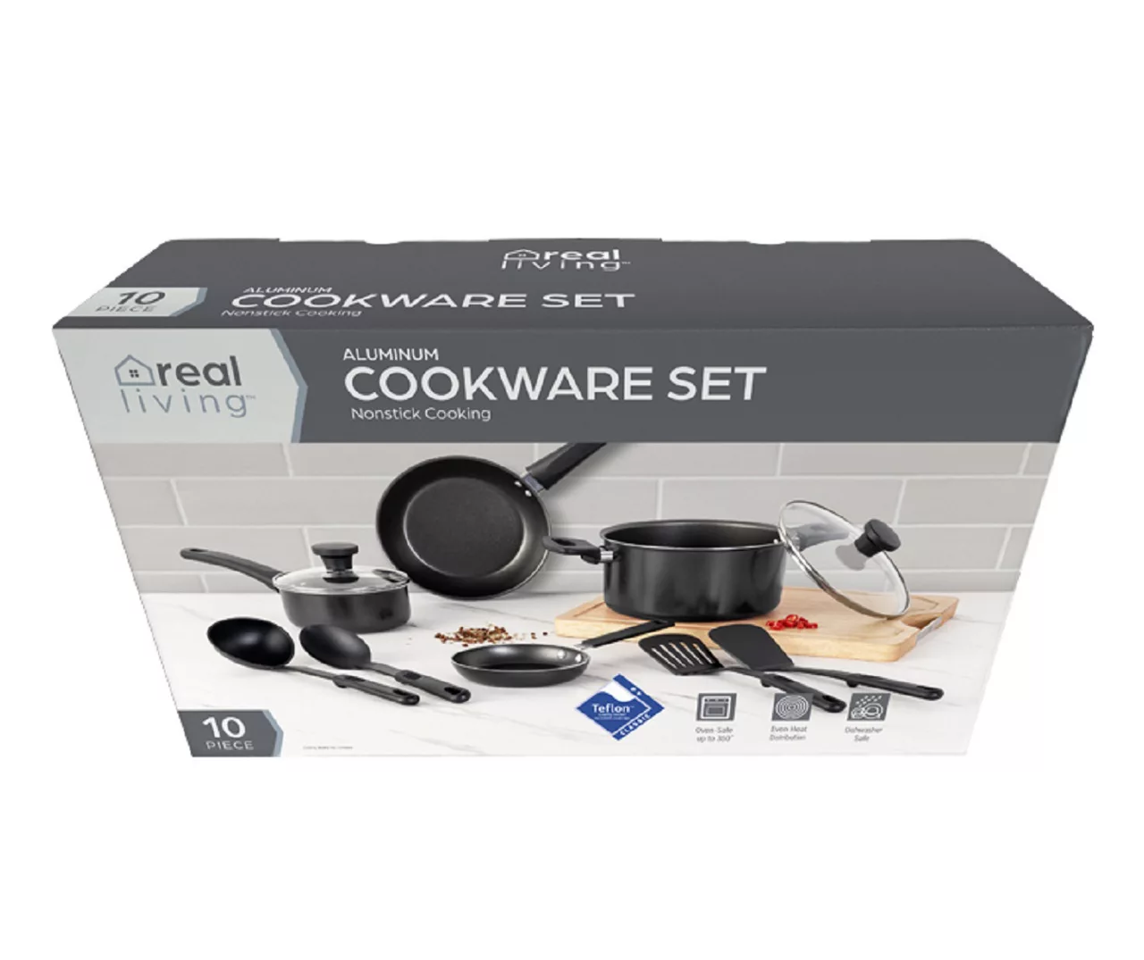 Black Non-Stick 10-Piece Cookware Set 2 Black Non-Stick 10-Piece Cookware Set - Image 2