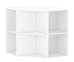 White 6-Cubby Corner Cube Organizer