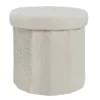 White Sherpa Storage Ottoman