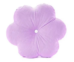 Euphoric Expression African Violet Flower Shaped Throw Pillow