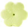 Euphoric Expression Green Flower Shaped Throw Pillow