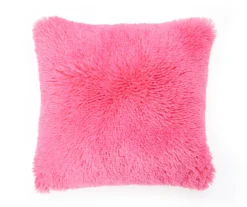 Euphoric Expression Cabaret Pink Faux Fur Throw Pillow