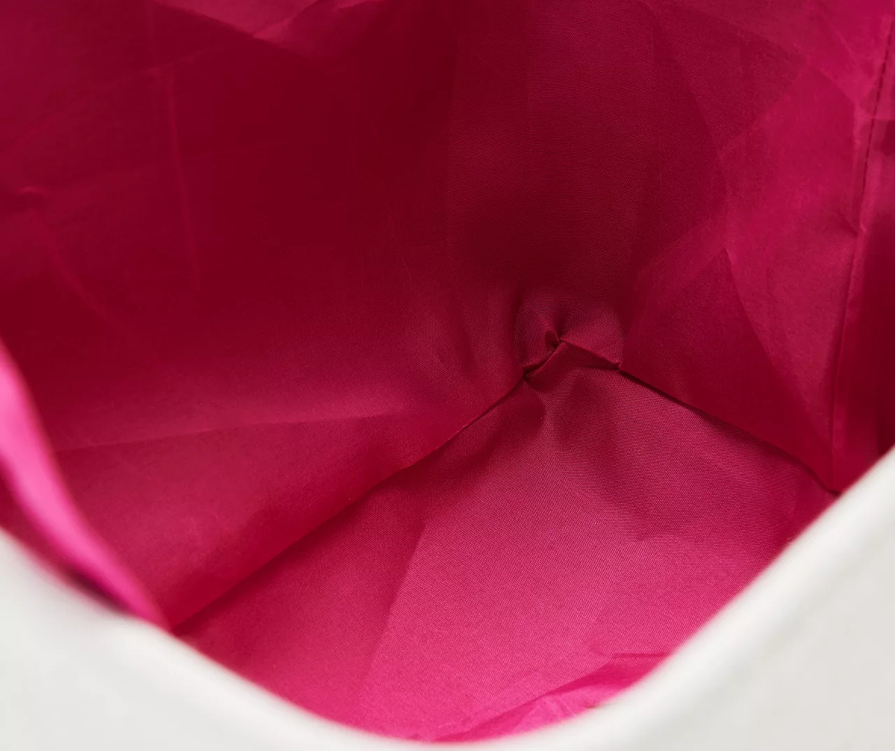 Euphoric Expression White & Pink Peace Sign Canvas Storage Tote 3 Euphoric Expression White & Pink Peace Sign Canvas Storage Tote - Image 3