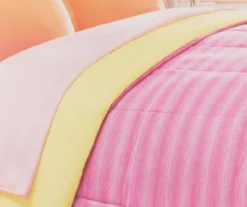 Euphoric Expression Pink & Yellow Ombre Reversible Queen 9-Piece Bed-in-a-Bag Set -Real Living 810608612 810608613 810608614 A0 4 1