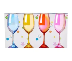Iridescent Wine Glass 4-Piece Glassware Set -Real Living 810608814 A0 1