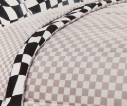 Euphoric Expression Black Wavy Checkerboard Reversible Full 9-Piece Bed-in-a-Bag Set 6 Euphoric Expression Black Wavy Checkerboard Reversible Full 9-Piece Bed-in-a-Bag Set -Real Living 810609042 810609041 810608770 A8 4 1