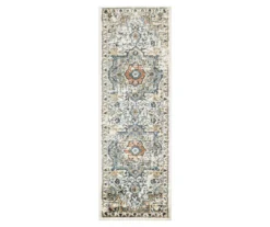 Gray & Blue Medallion Area Rug & Runner Set -Real Living 810609160 A0 3