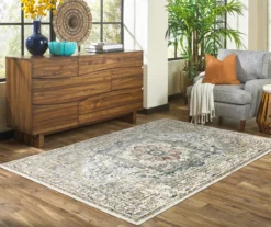 Gray & Blue Medallion Area Rug & Runner Set -Real Living 810609160 B0 9