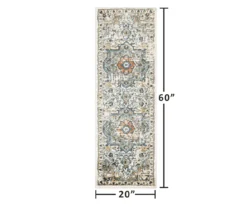 Gray & Blue Medallion Area Rug & Runner Set -Real Living 810609160 X0 11