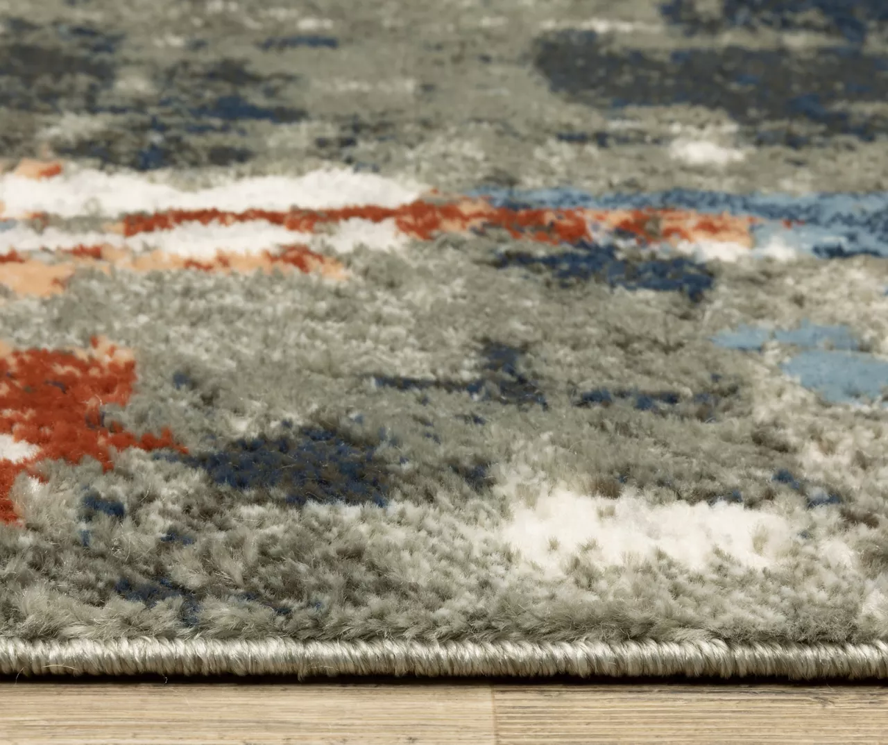 Blue & Brown Abstract Area Rug & Runner Set 7 Blue & Brown Abstract Area Rug & Runner Set - Image 7