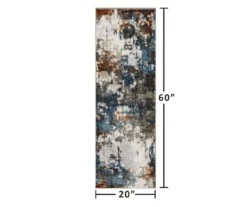 Blue & Brown Abstract Area Rug & Runner Set 22 Blue & Brown Abstract Area Rug & Runner Set -Real Living 810609251 X0 11