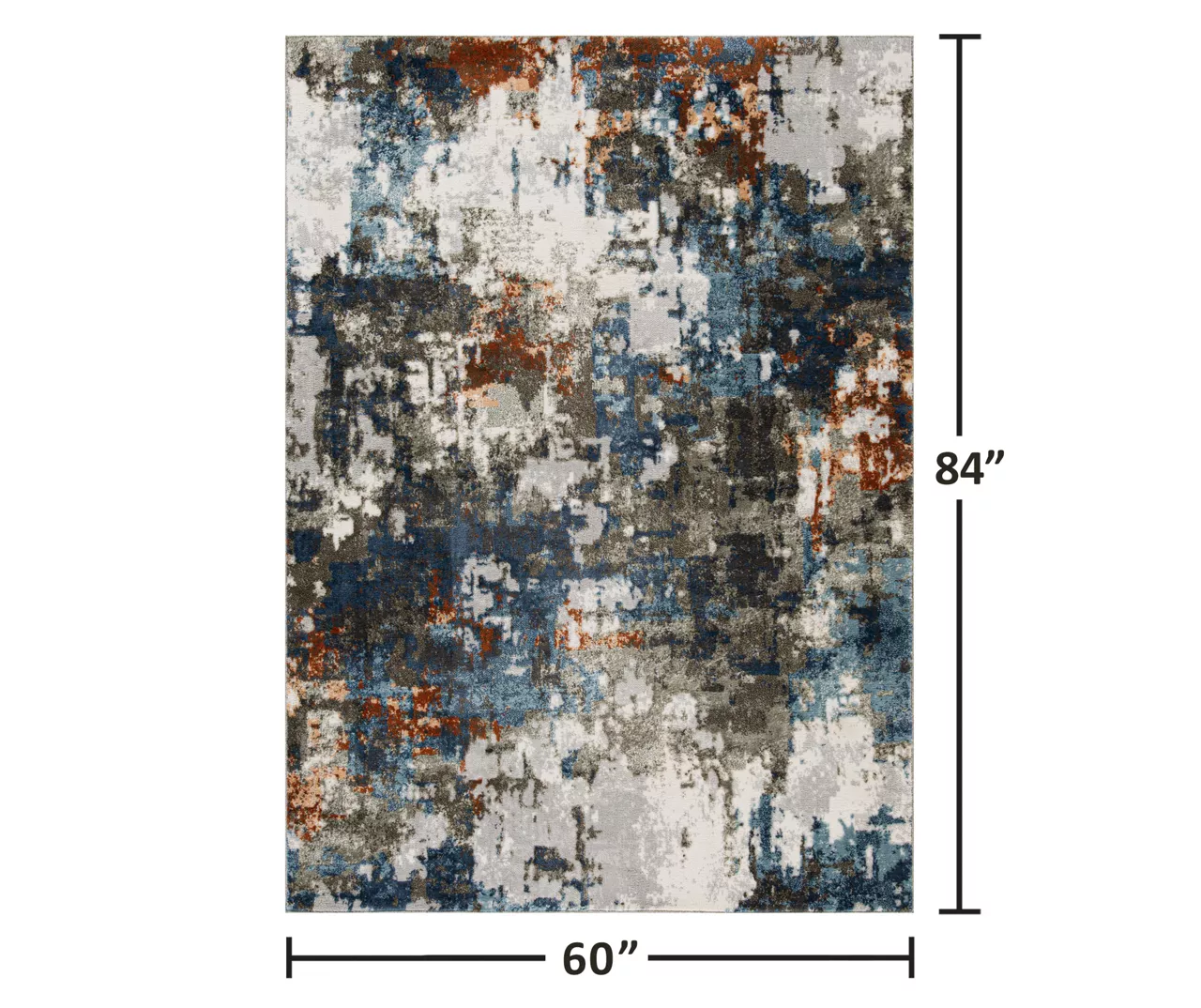 Blue & Brown Abstract Area Rug & Runner Set 12 Blue & Brown Abstract Area Rug & Runner Set - Image 12