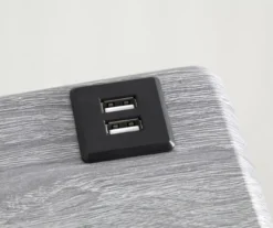 Wood Look Folding Table With USB Charging -Real Living 810612177 A8 1