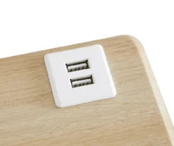 Wood Look Folding Table With USB Charging -Real Living 810612178 A8 1