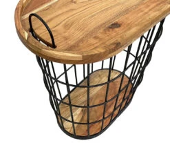 Metal Storage Table With Acacia Lid -Real Living 810617764 A0 4