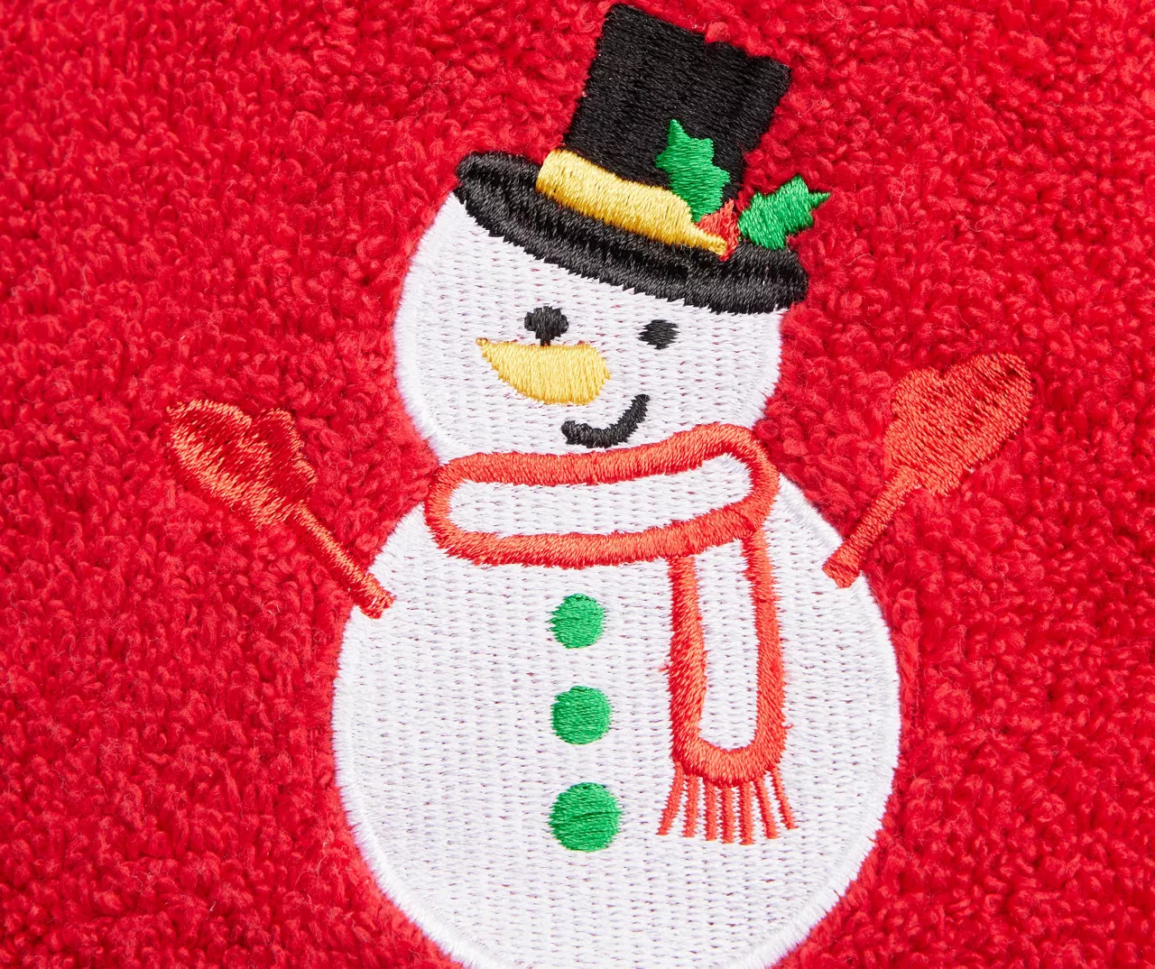 Savvy Red Snowman 4-Piece Towel Set 3 Savvy Red Snowman 4-Piece Towel Set - Image 3