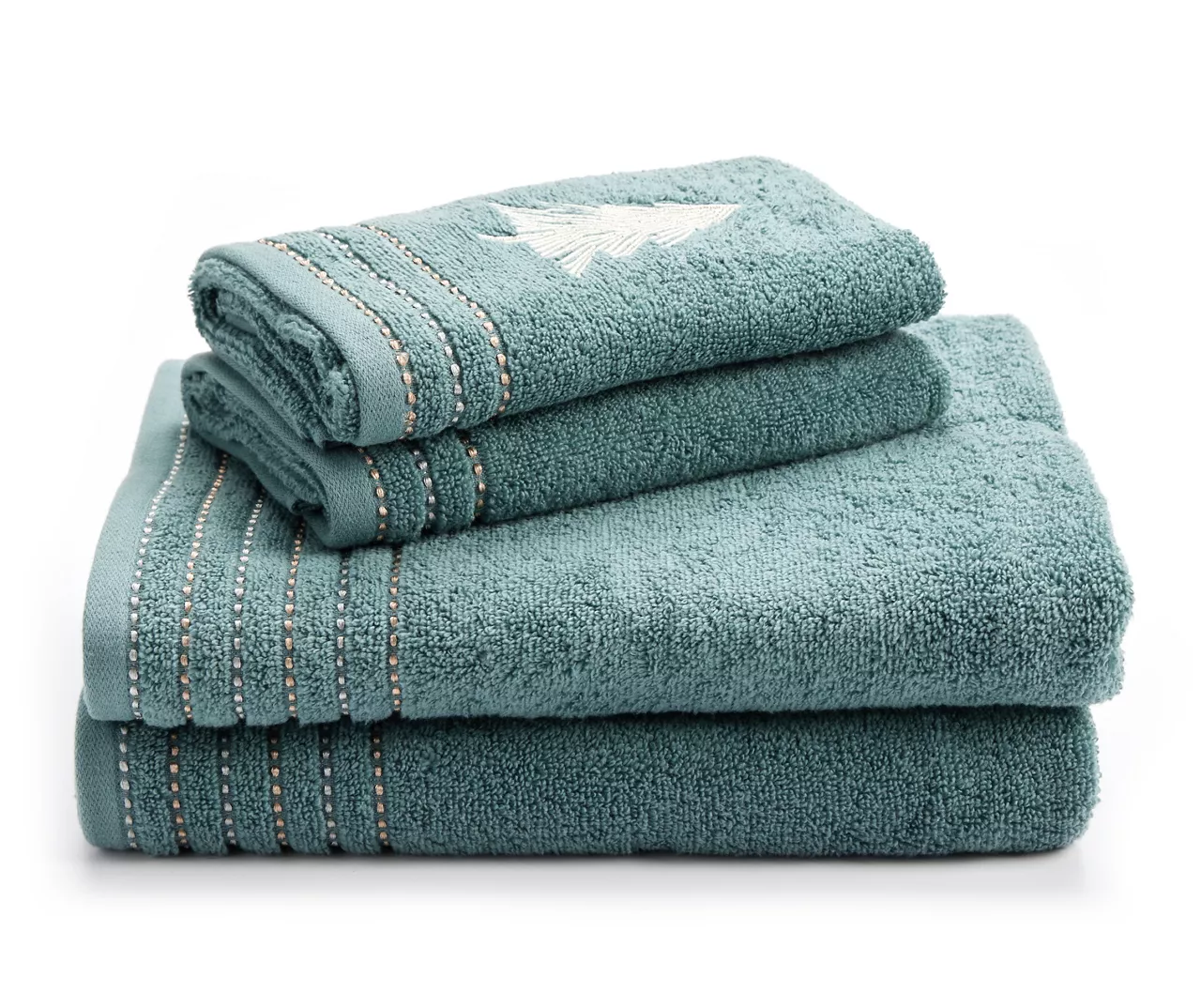 North Atlantic Blue Tree 4-Piece Towel Set 2 North Atlantic Blue Tree 4-Piece Towel Set - Image 2