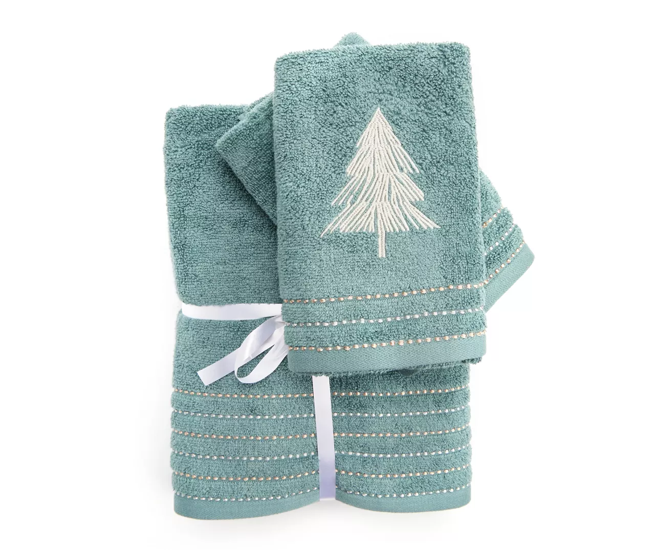 North Atlantic Blue Tree 4-Piece Towel Set 1 North Atlantic Blue Tree 4-Piece Towel Set