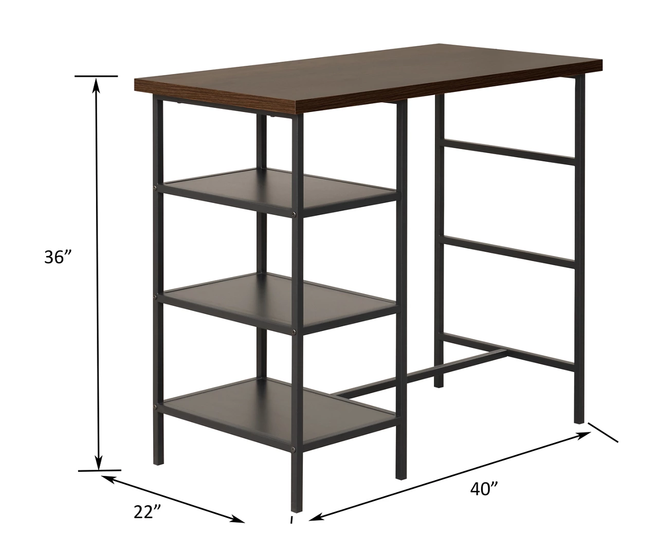 Walnut 3-Piece Pub Dining Set 9 Walnut 3-Piece Pub Dining Set - Image 9