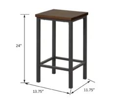Walnut 3-Piece Pub Dining Set 19 Walnut 3-Piece Pub Dining Set -Real Living 810641657 A6 2